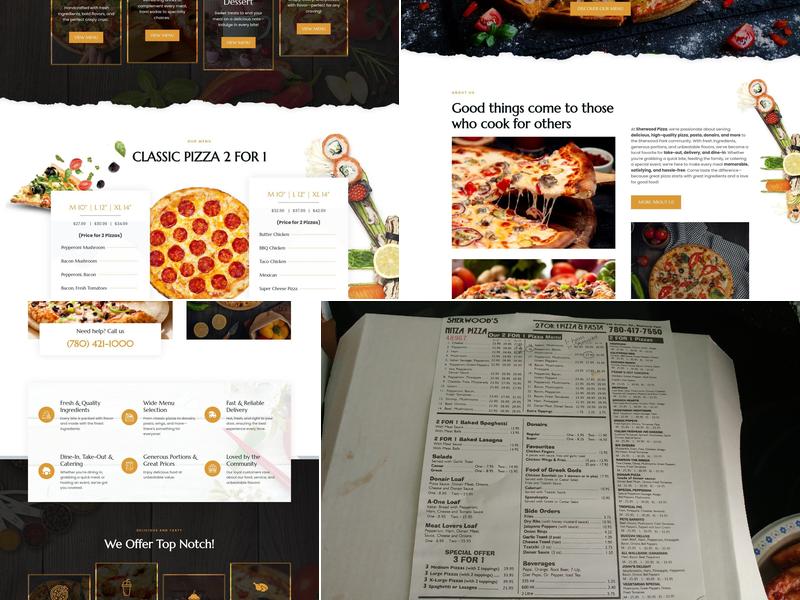 Sherwood Pizza Menu