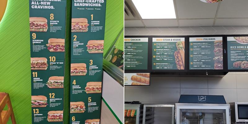Subway Menu