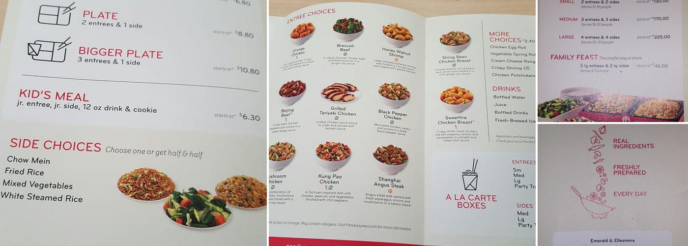 Panda Express Menu