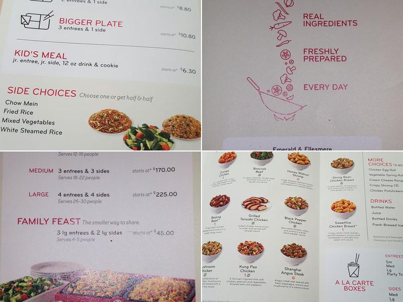 Panda Express Menu
