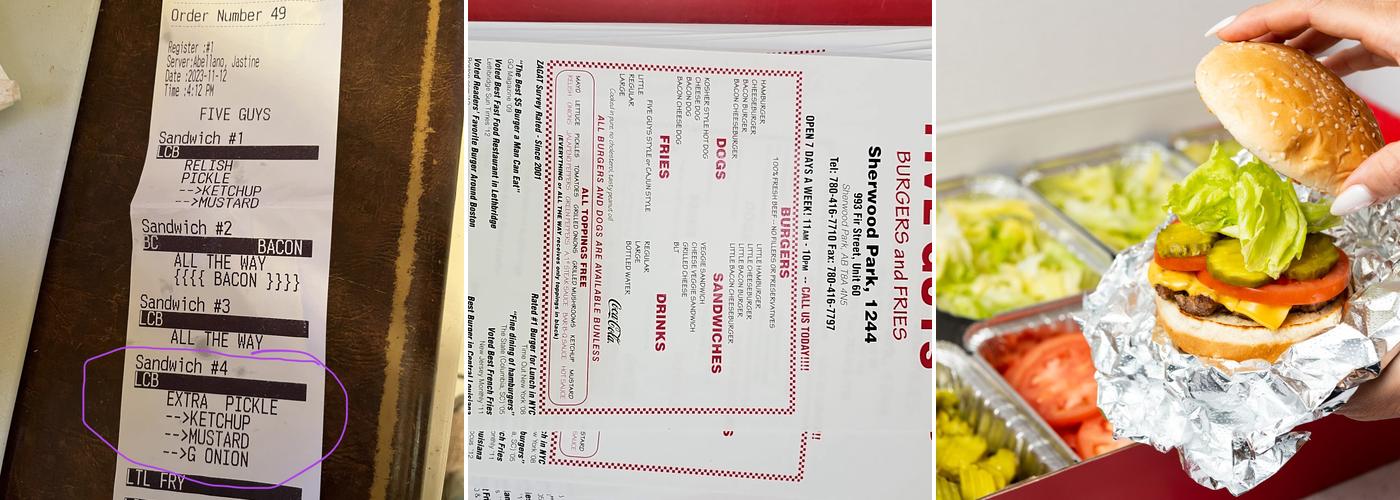 Five Guys Menu