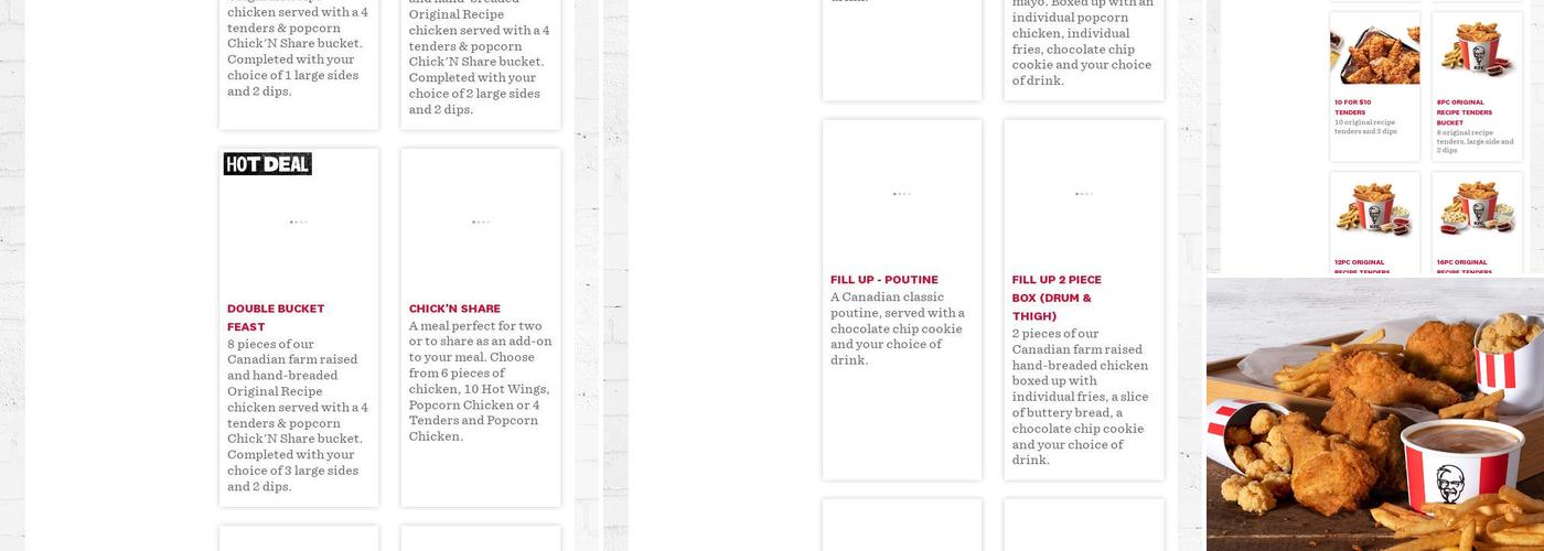 KFC Menu