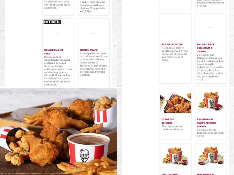 KFC Menu