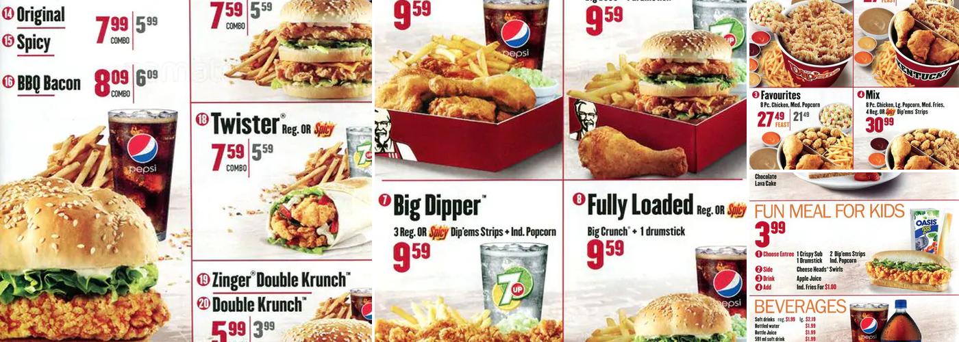 KFC Menu