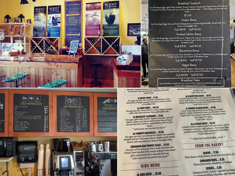 Roost Farm Winery, Bakery, and Bistro Menu