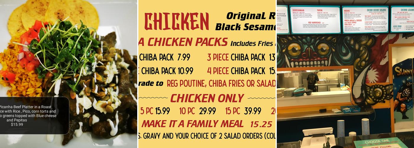 Sunny Chibas Fried Chicken Mexican Cantina Menu