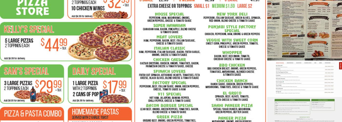 Pizza 80 Menu