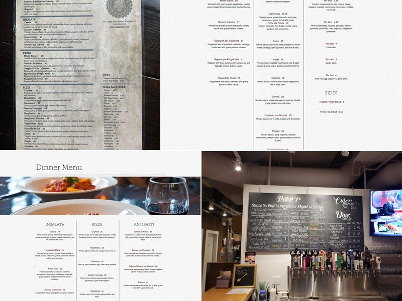 Pizzeria Antico Menu