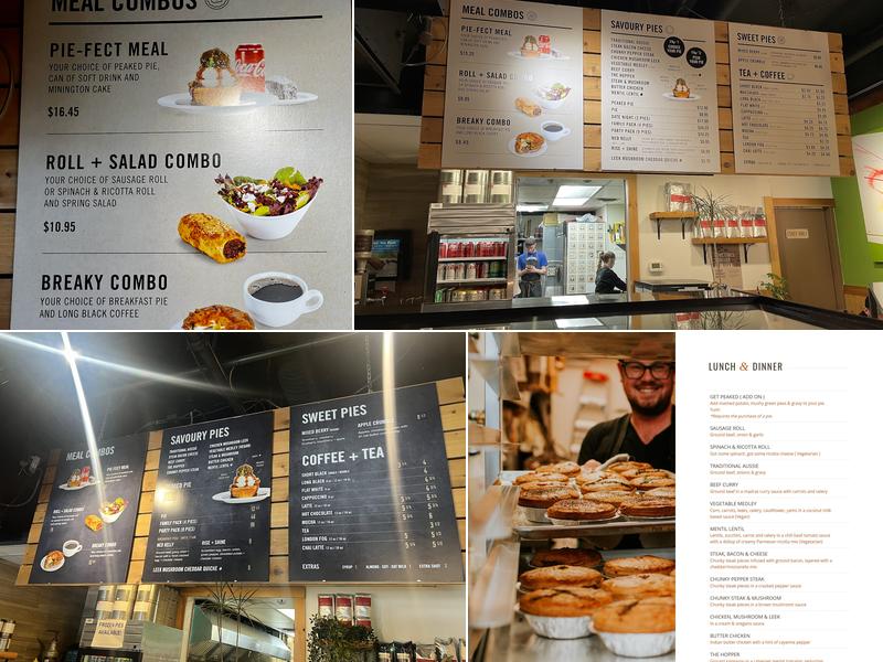 Peaked Pies Whistler Menu