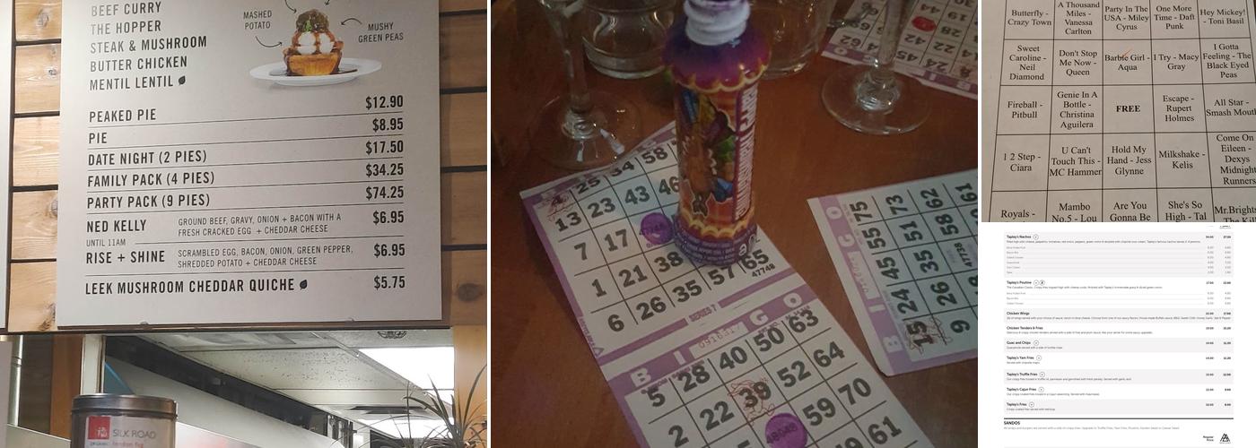 Tapley's Neighbourhood Pub Menu