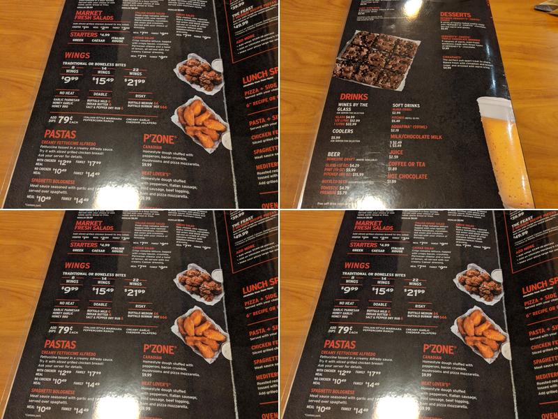 Pizza Hut Menu