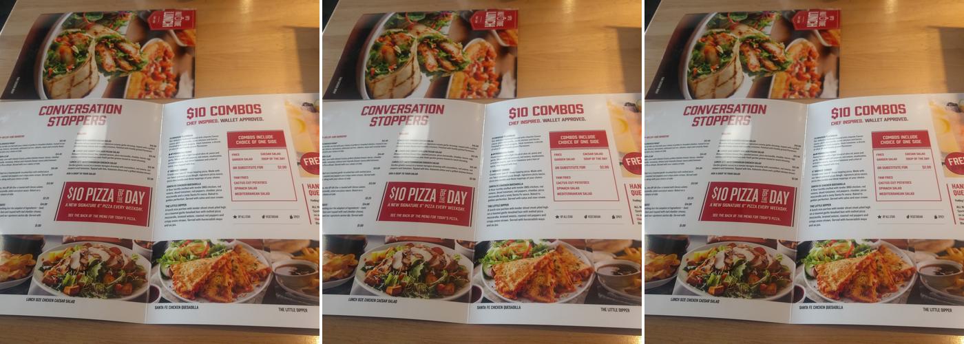 Boston Pizza Menu