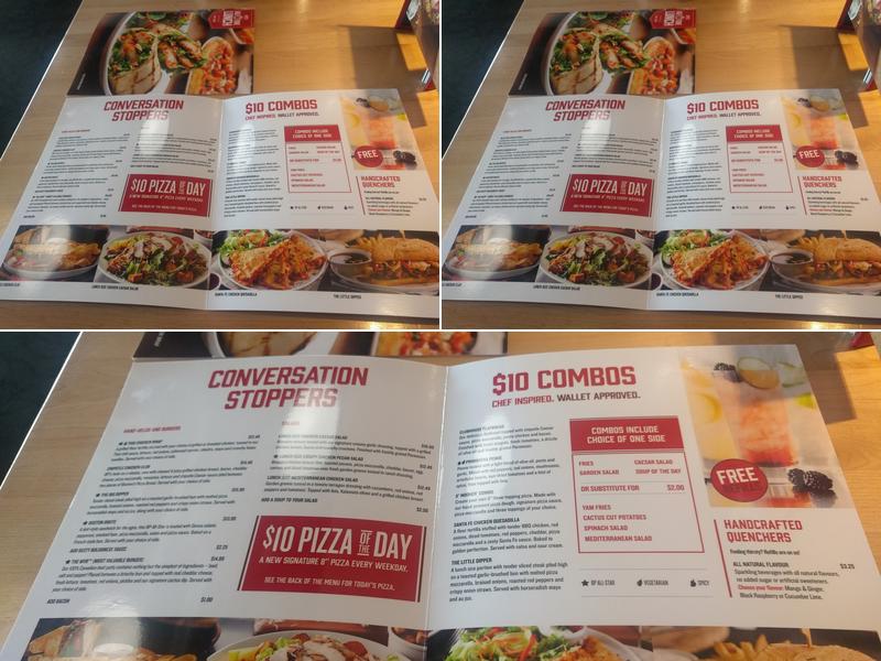 Boston Pizza Menu