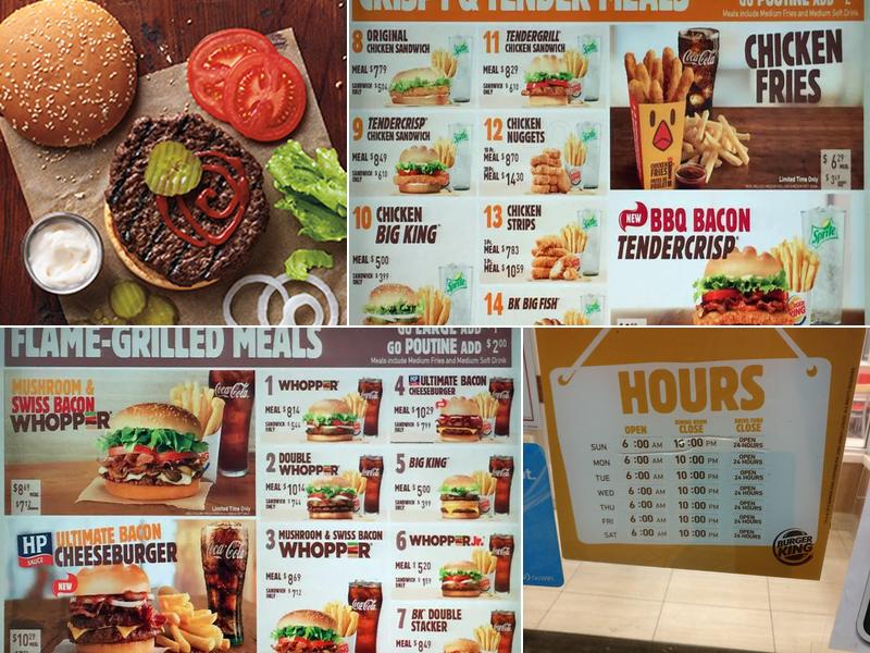 Burger King Menu