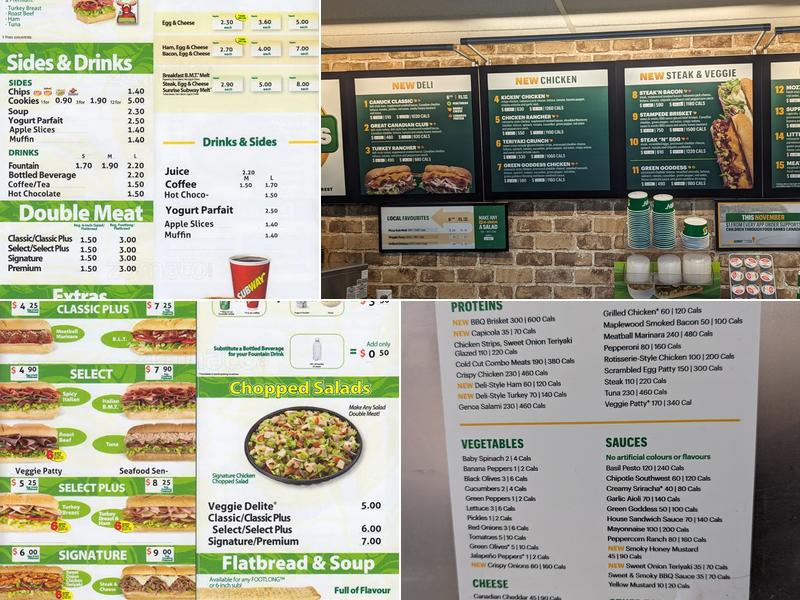 Subway Menu