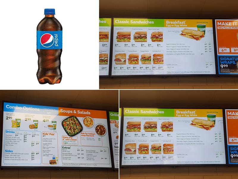 Subway Menu
