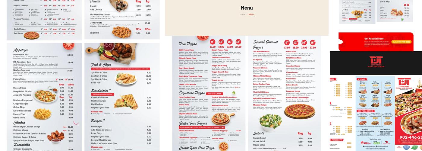 Downtown Pizza - Dartmouth Menu