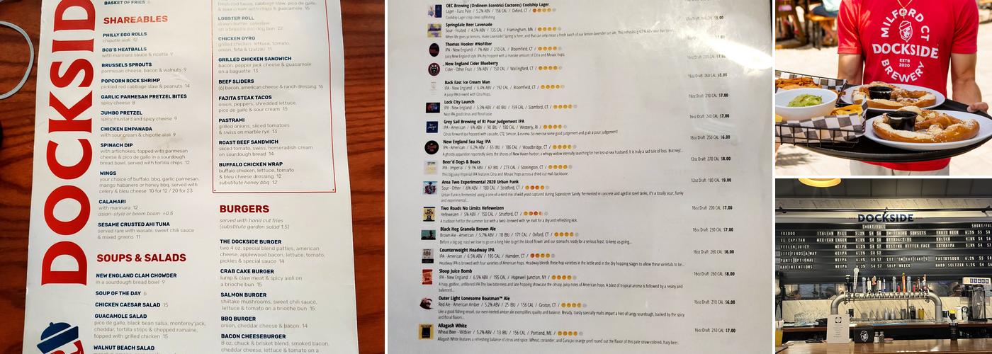 Dockside Brewery Menu