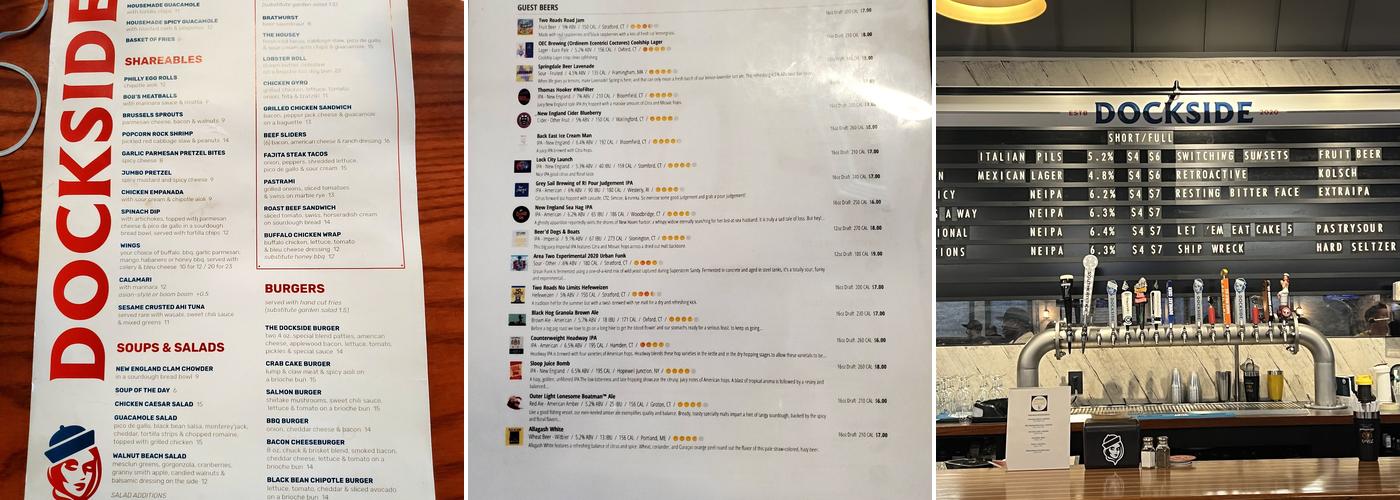 Dockside Brewery Menu