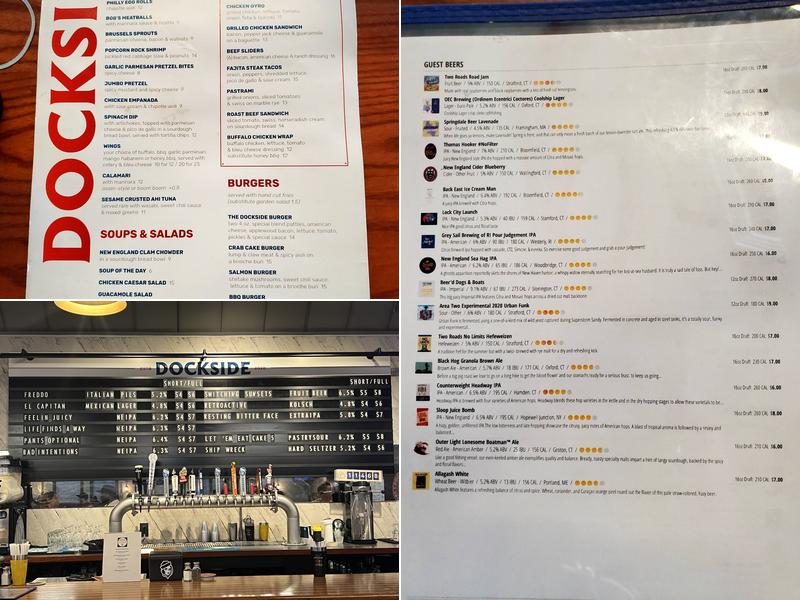 Dockside Brewery Menu