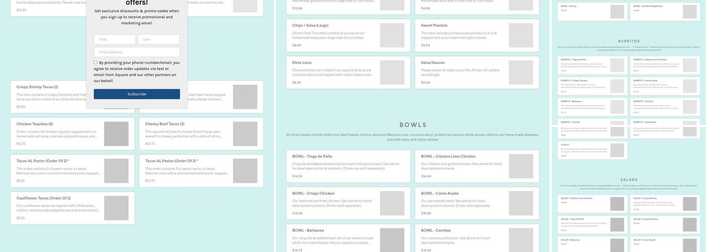 Chicho’s Cocina Menu