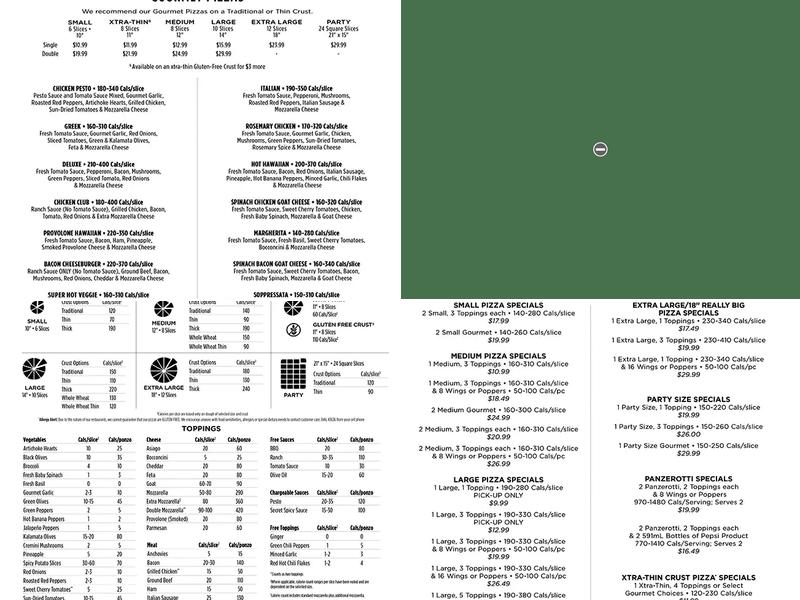Pizzaville Menu