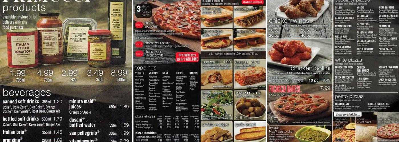 Pizza Nova Menu