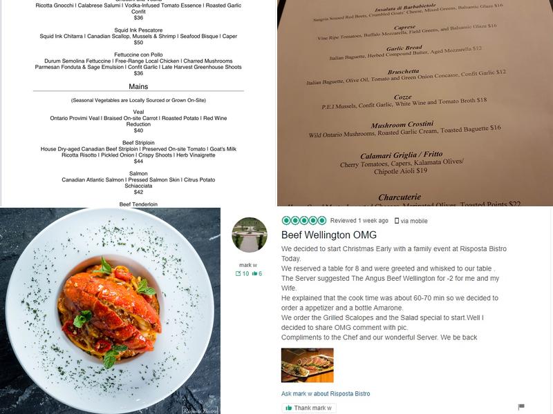 Risposta Bistro Menu