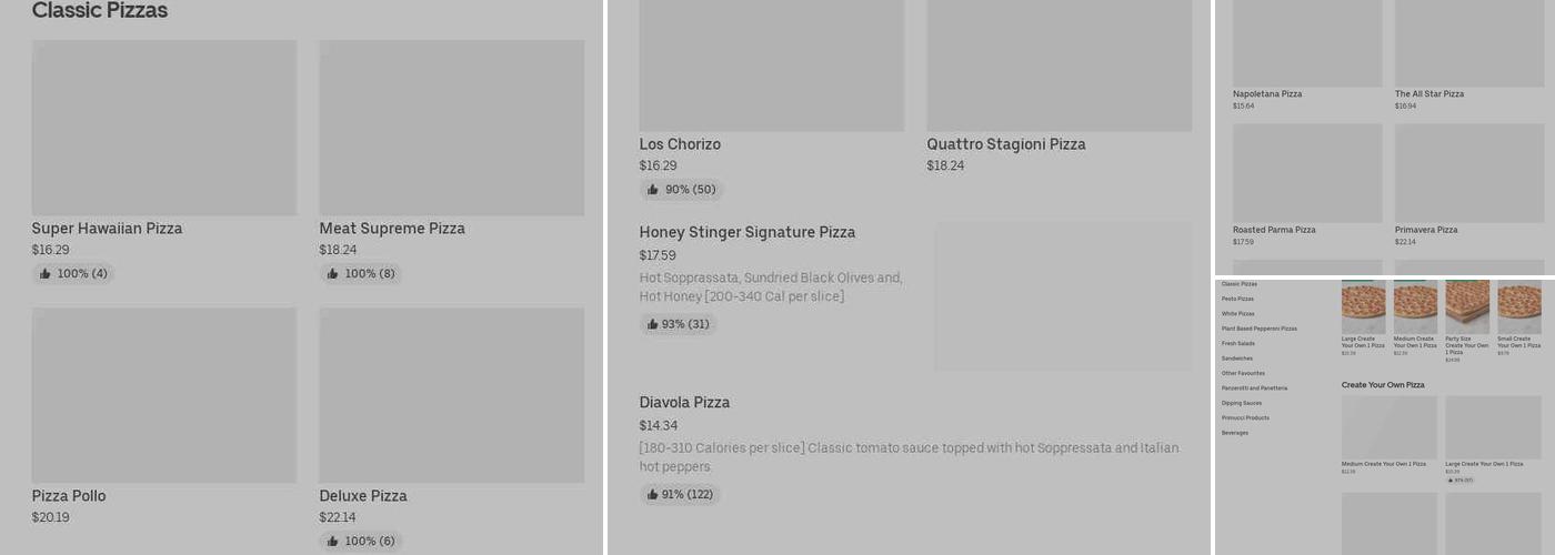 Pizza Nova Menu