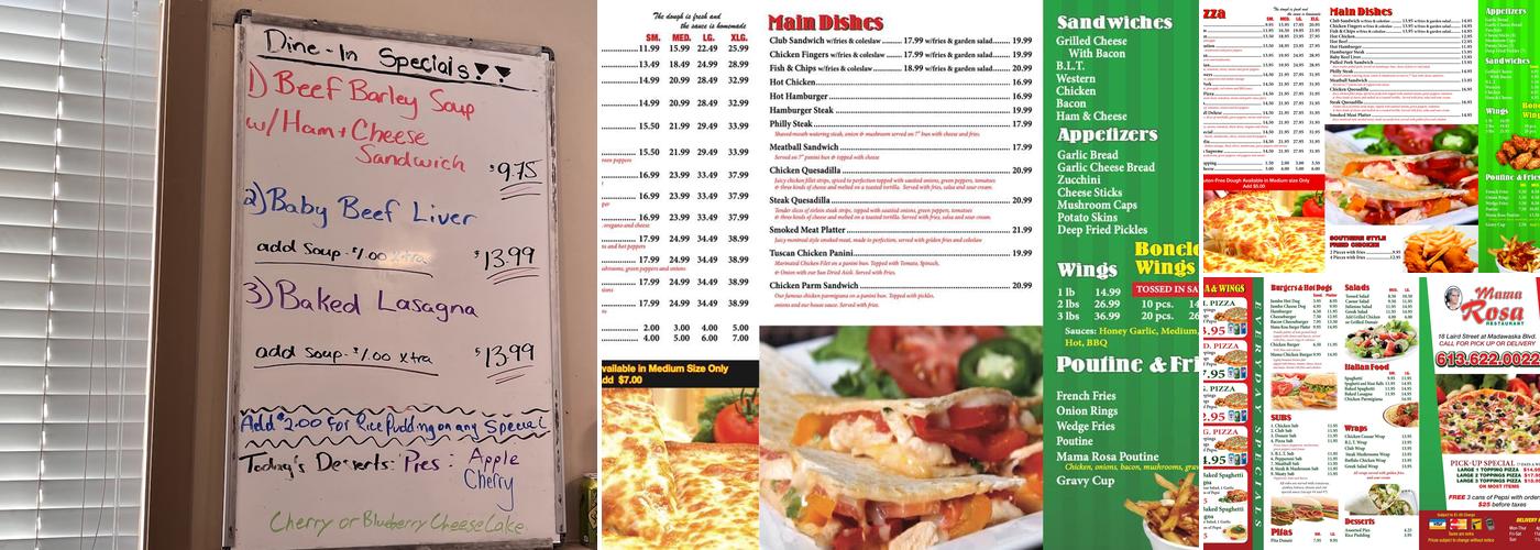 Mama Rosa Menu