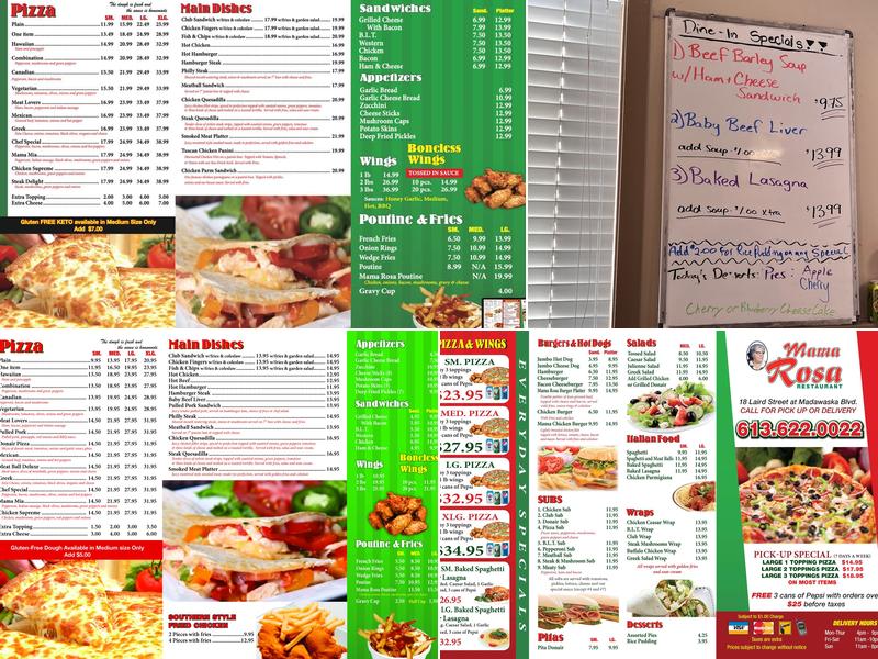 Mama Rosa Menu