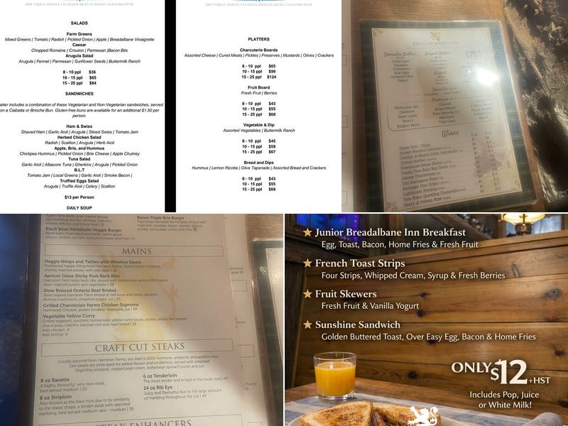 Breadalbane Inn Menu