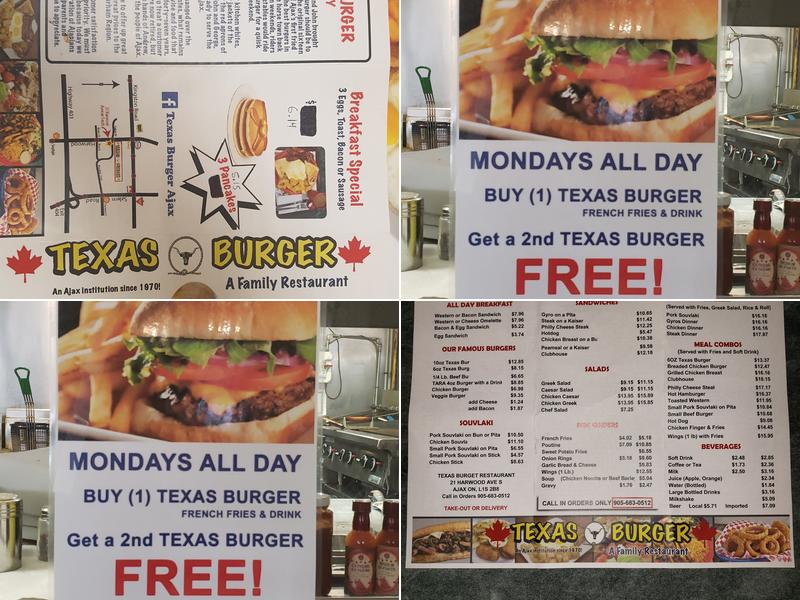 Texas Burger Menu