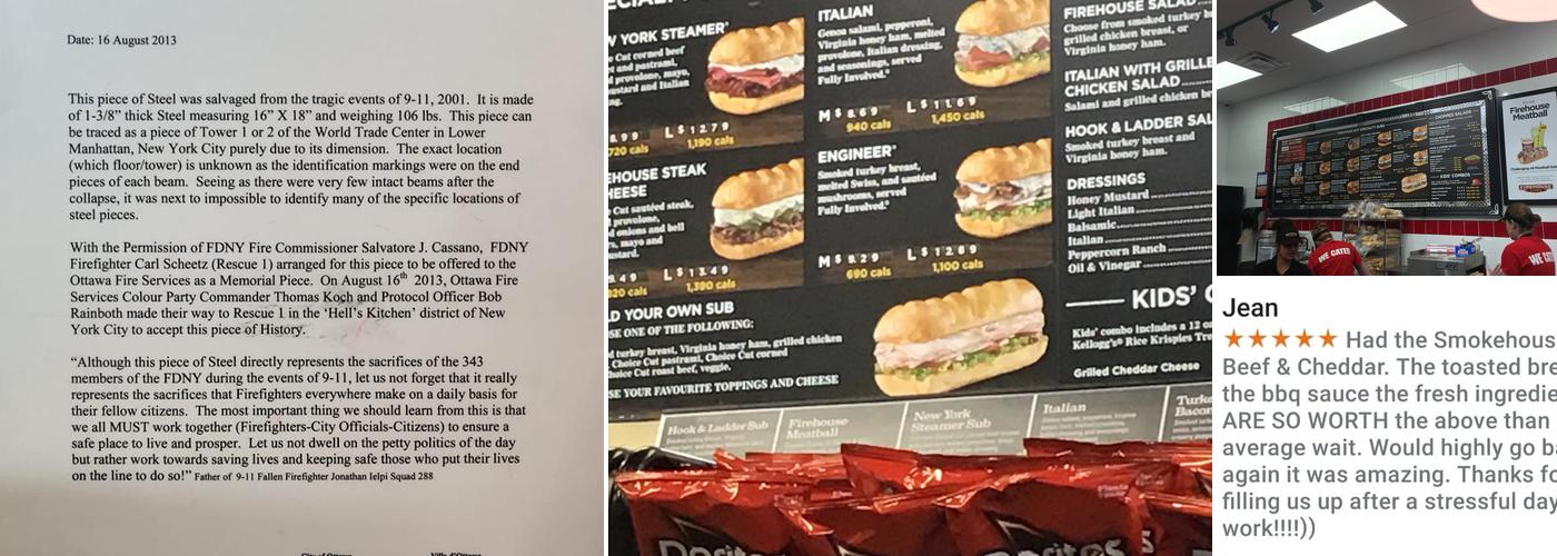 Firehouse Subs Barrhaven Menu