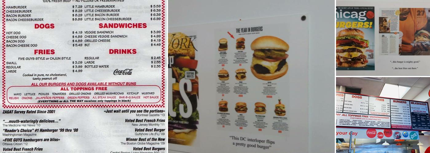 Five Guys Menu