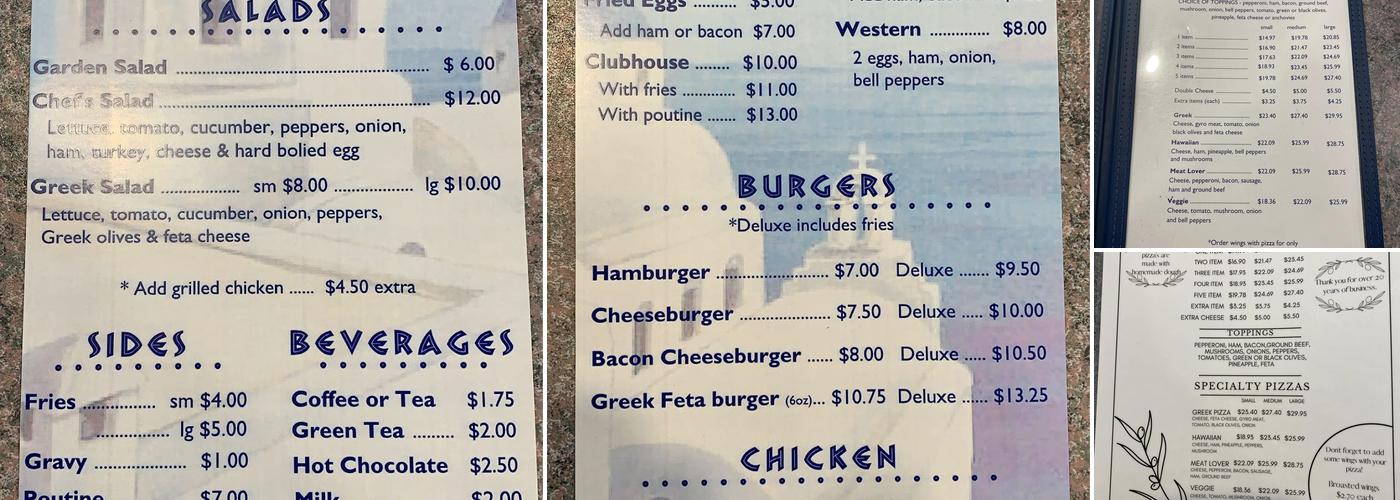 Peter's Kitchen Menu