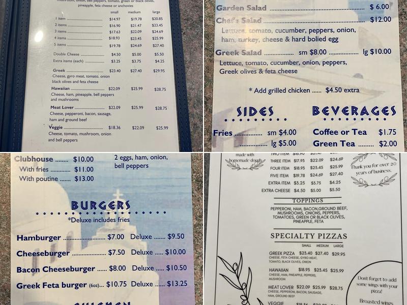 Peter's Kitchen Menu