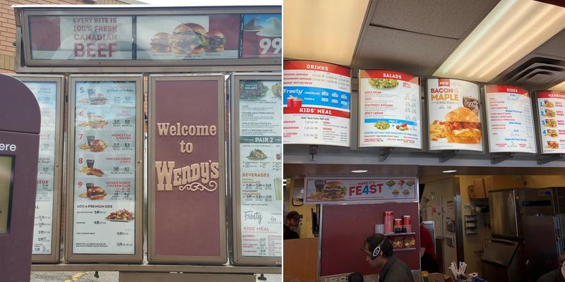Wendy's Menu