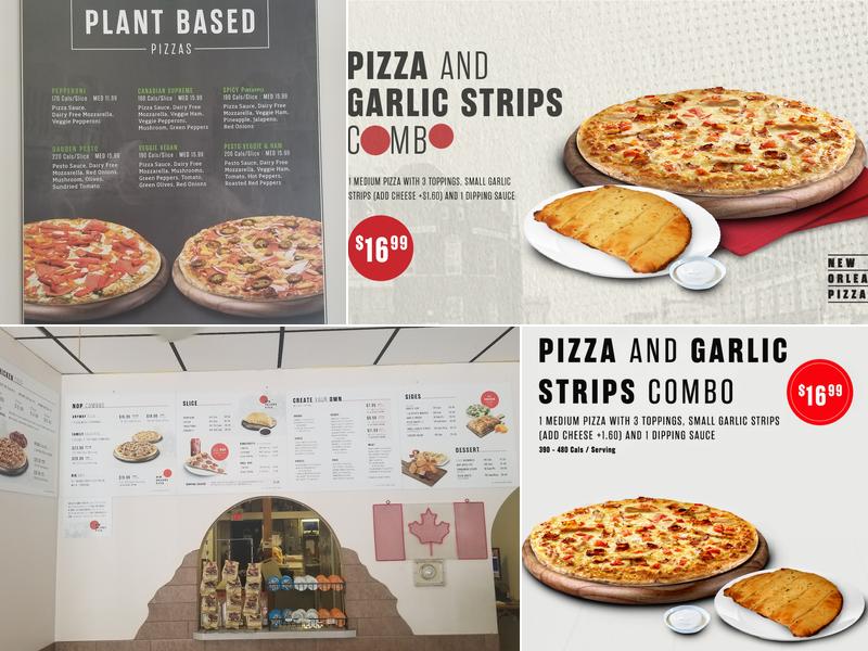 New Orleans Pizza Menu