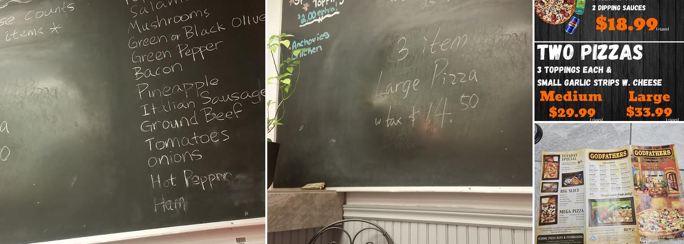Godfather Pizza Kincardine Menu