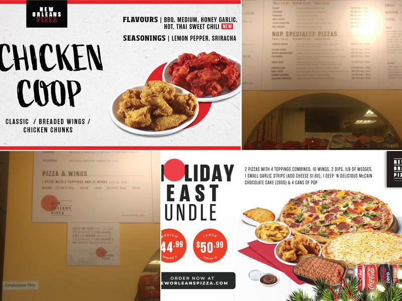 New Orleans Pizza Menu