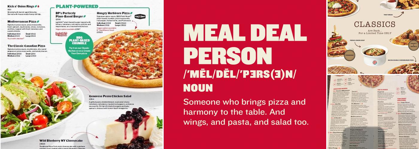 Boston Pizza Menu