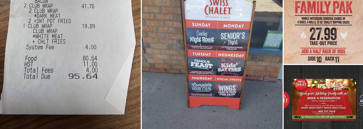 Swiss Chalet Menu