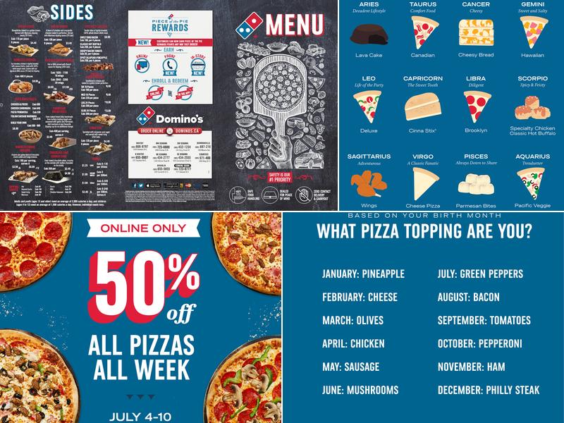 Domino's Pizza Menu