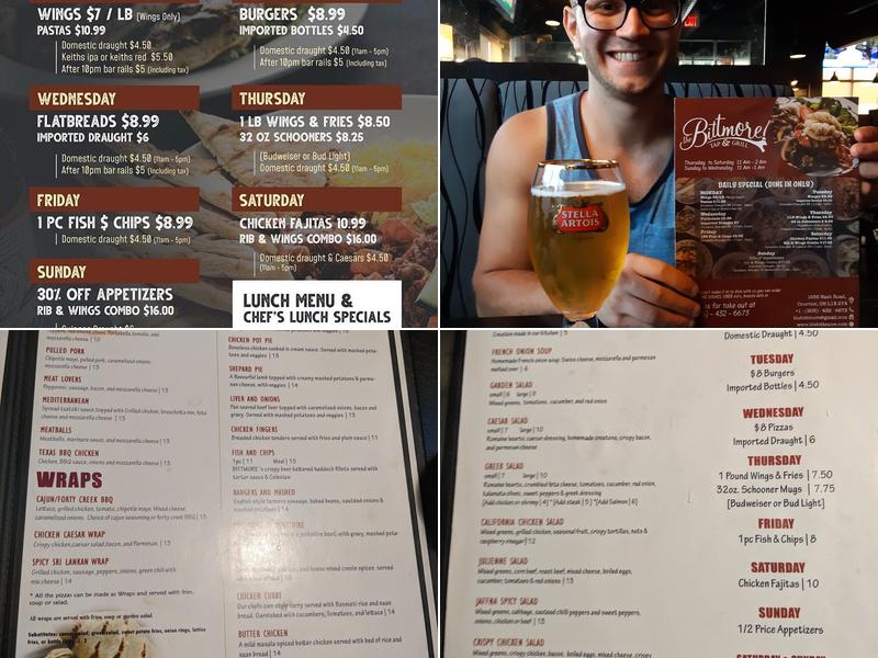 The Bittmore Tap & Grill Menu