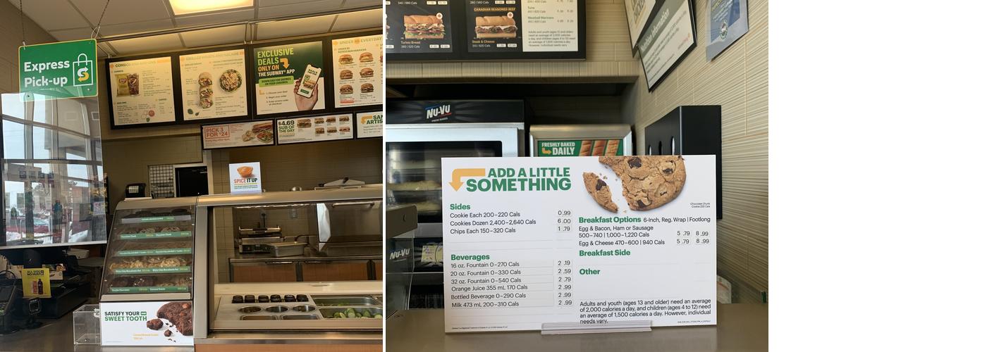Subway Menu