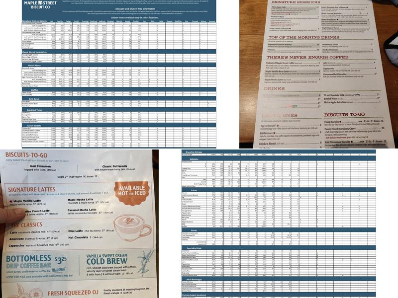 Maple Street Biscuit Company Menu