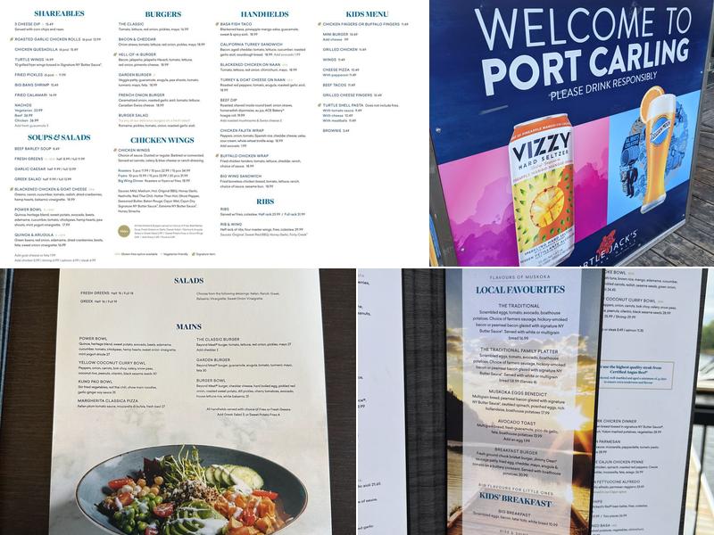 Turtle Jack's Port Carling Menu