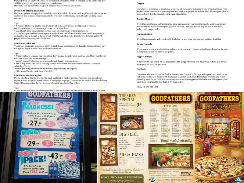 Godfathers Pizza - Cayuga Menu