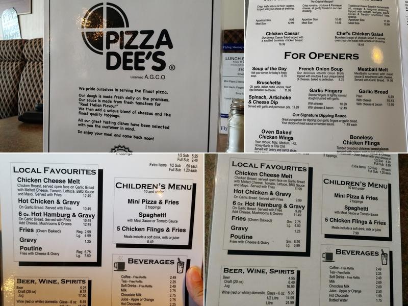 Pizza Dee's Menu